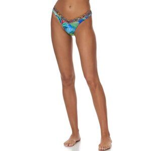 Camilla "What's Your Vice" High-Leg Bikini Bottom, Multicolor